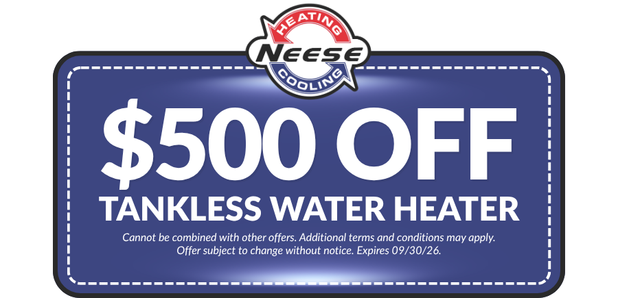 $500 OFF TANKLESS WATER HEATER